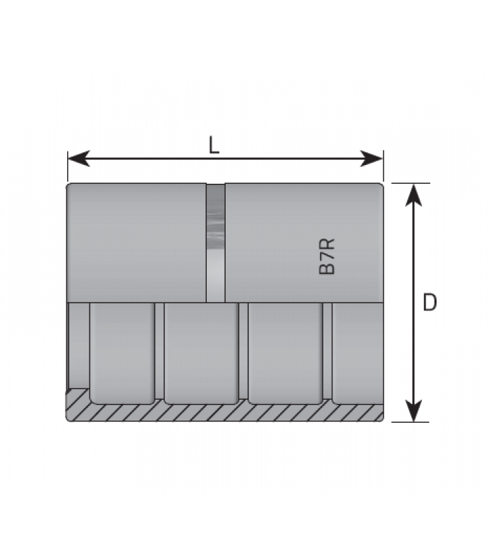 Чаша за термопластов маркуч тип SAE 100 R8 и SAE 100 R7, VITILLO