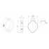 Неръждаема клипс скоба с две уши earclip W4 AISI 430