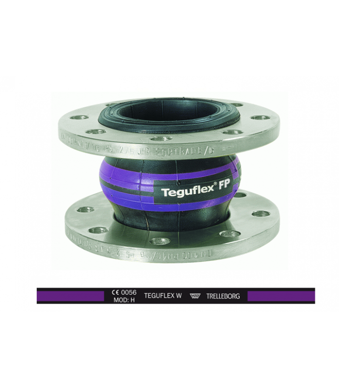 Компенсатор за химически продукти с въртящ фланец Teguflex W Purple