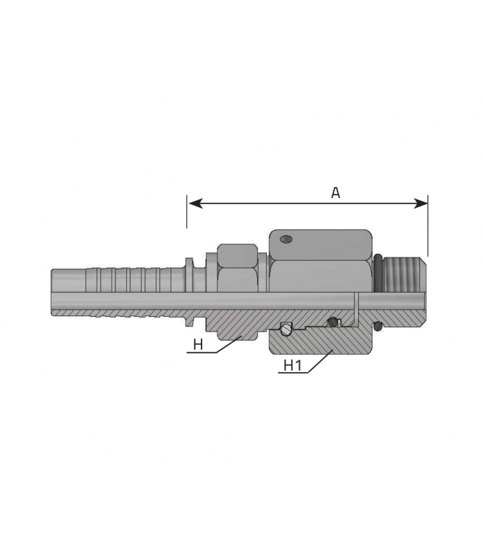 Мъжки накрайник AGJ-F безконечно въртящ SWIVEL, конус 37° JIC
