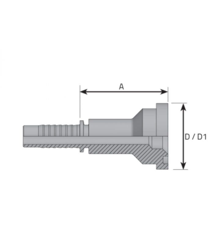 Накрайник фланцови SFL, лека серия 3000 PSI, прав